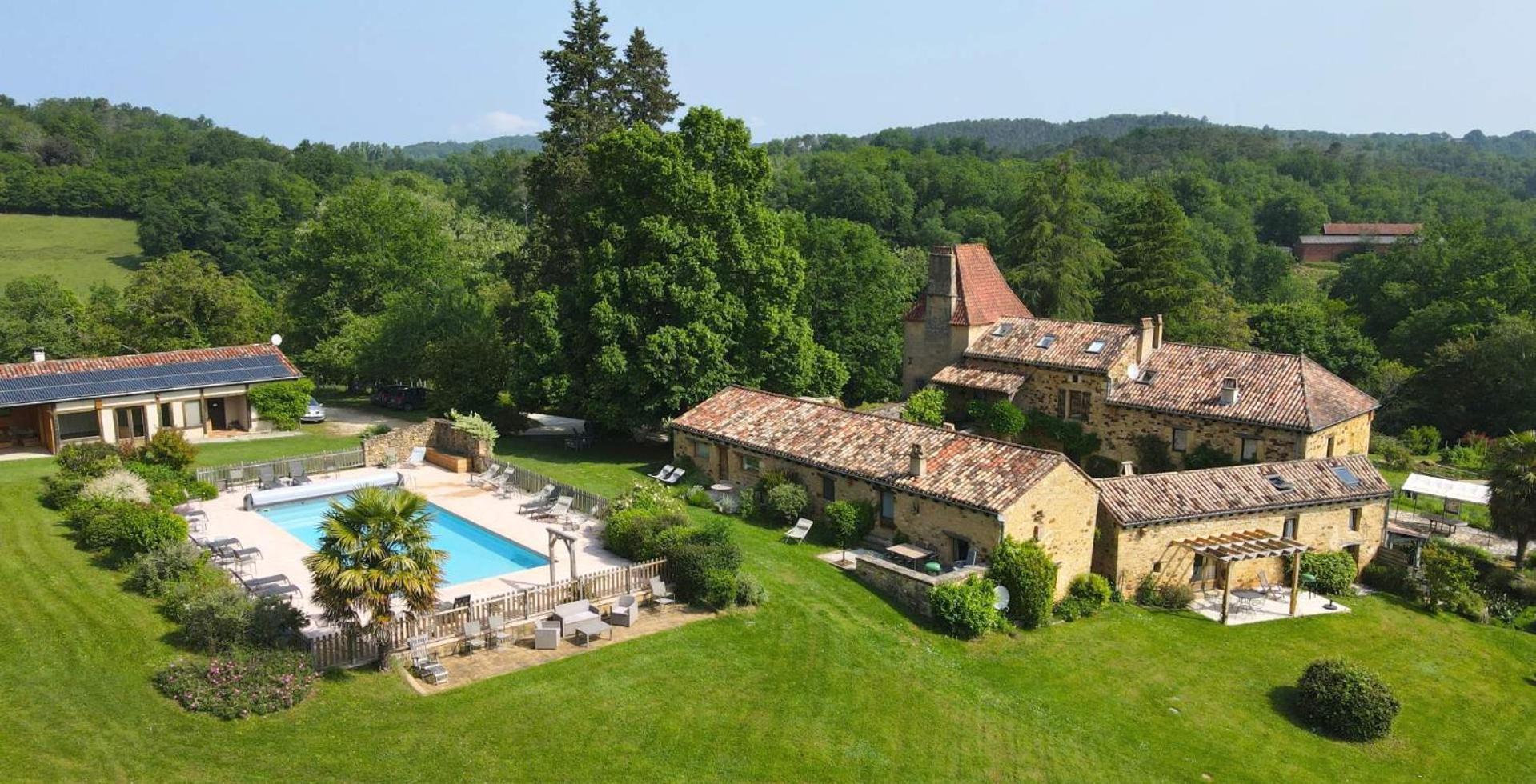 Domaine De Cournet Haut, A 17Th Century Property Set On A Calm, Idyllic Domain With Pool, Tennis, Bikes And More Les Vauries Eksteriør billede
